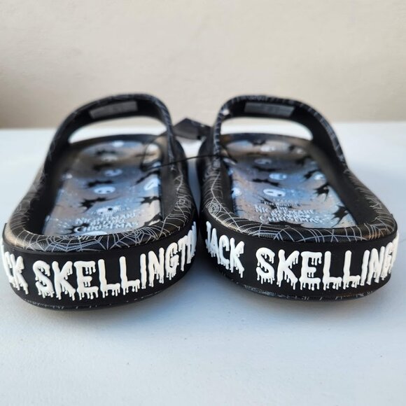 NEW Nightmare Before Christmas Men's Size 11 Sandals Slides Slippers Black White - Picture 14 of 16